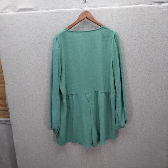 Wishlist Apparel Womens Long Sleeve Green Romper Size L - Picture 3 of 4